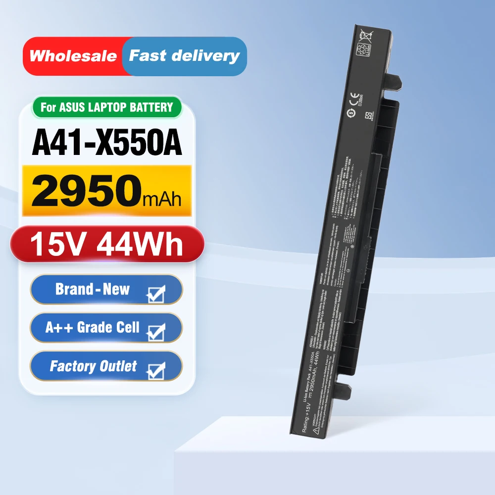 

ETESBAY A41-X550A 15V 2950mA Laptop Battery For ASUS A41-X550 X450 X550 X550C X550B X550V X450C X550CA X452EA Korea Cell