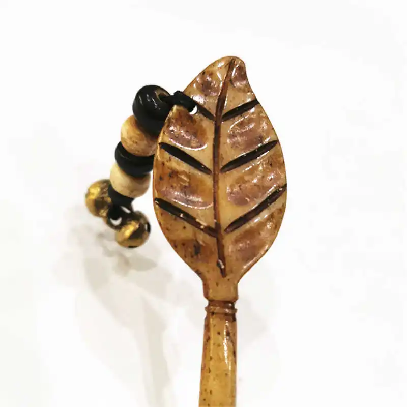 Hairwear Tibet Yak Bone Hand Carved Seasnail Hairpins Ethnic Tribal Hairwear Hairsticks Double Patterns L023