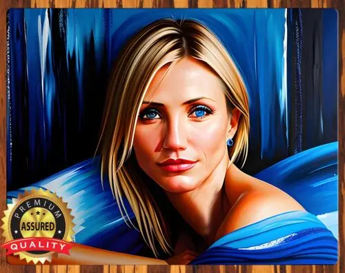 Cameron Diaz - Painting - Art To Be Signed - Metal Sign 11 x 14