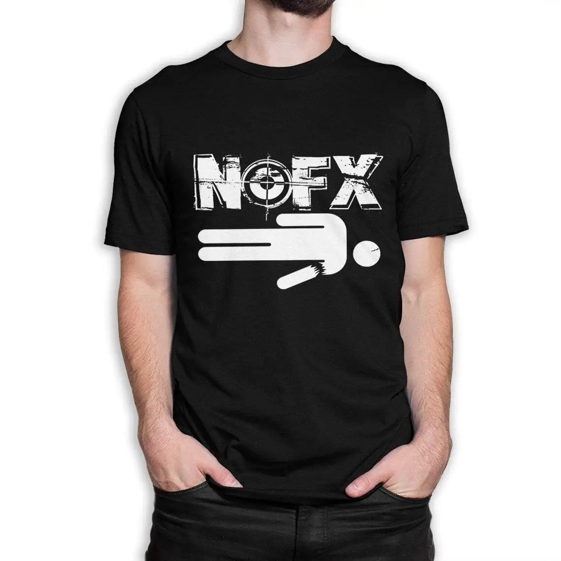 

Винтажная черная футболка Nofx Band Pe47266