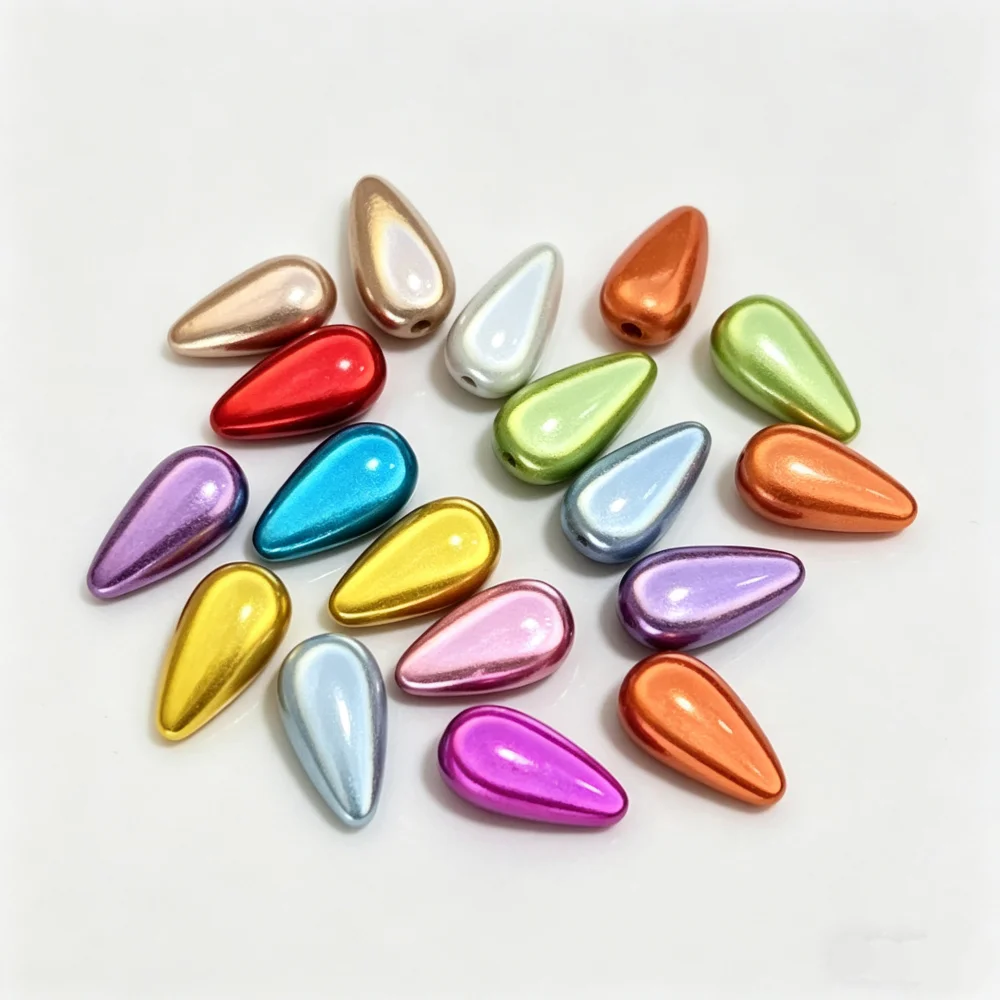 Image of Großhandel mit reflektierenden magischen Perlen, 3D-Illusion, Wunderperlen, Tropfen-Acrylperlen für die Schmuckherstellung, hübsch unter dem Licht