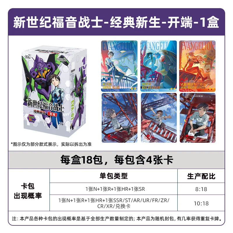 HUANHAI EVA Cards Kayou Asuka Ayanami Rei Anime Figure Collection Cards Mistery Box Board Games Toys Birthday Gifts for Kids - Image 2