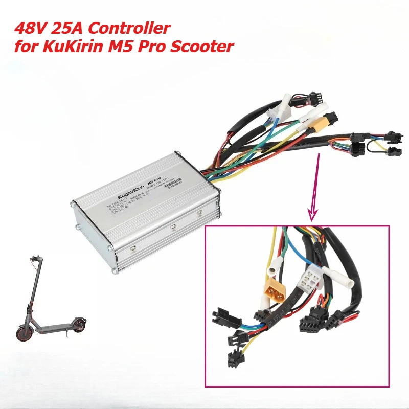 

48V 25A Controller for KuKirin M5 Pro Scooter, Electric Scooter Speed Mainboard, ESC Circuit Board Replacement