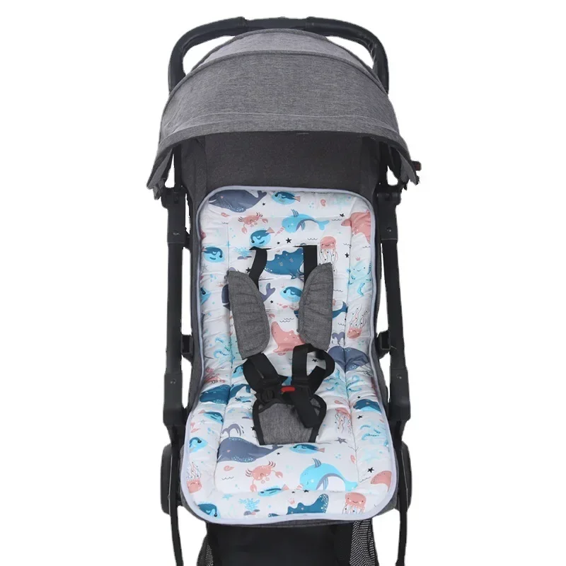 Thickened Cotton Stroller Pad Shock Absorption Printed Mat Universal Liner For Cart Dining Chair Rocking Chair Cradle Daily Rest