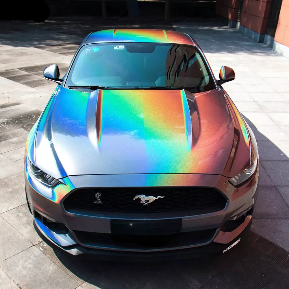 

Chrome Mirror Vinyl Wrap Car Sticker Rainbow Color Reflective Auto Wrapping Film Car Body Film 1.32*18M Vinyl Wrap Film