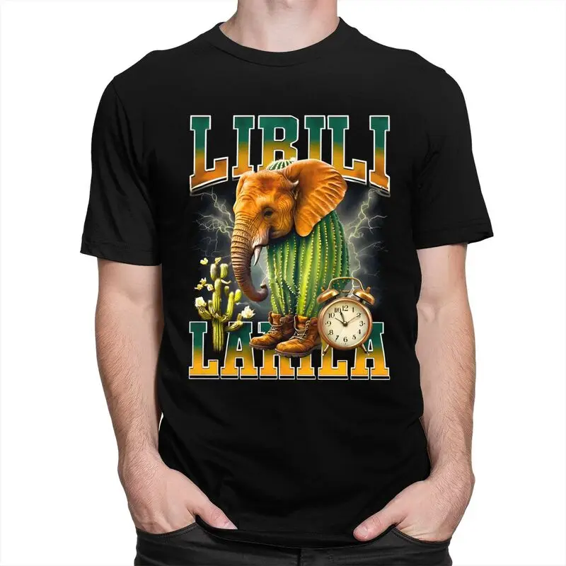 男性イタリア Brainrot Lirili Larila デザイン T シャツ綿 100% Colthing ファッションカジュアルデザイングラフィック Tシャツシャツ