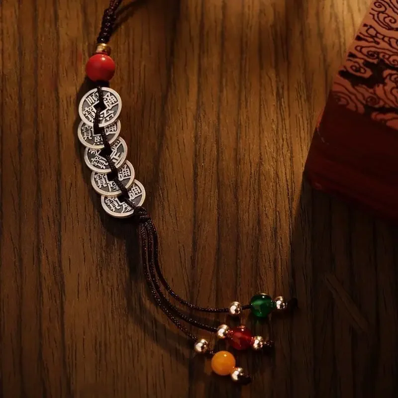 جديد 925 فضة المنسوجة اليد حبل فورتشن الرجال والنساء ريترو ستايل المتخصصة بسيطة جيدة محظوظ الثروة آمنة سوار Ins