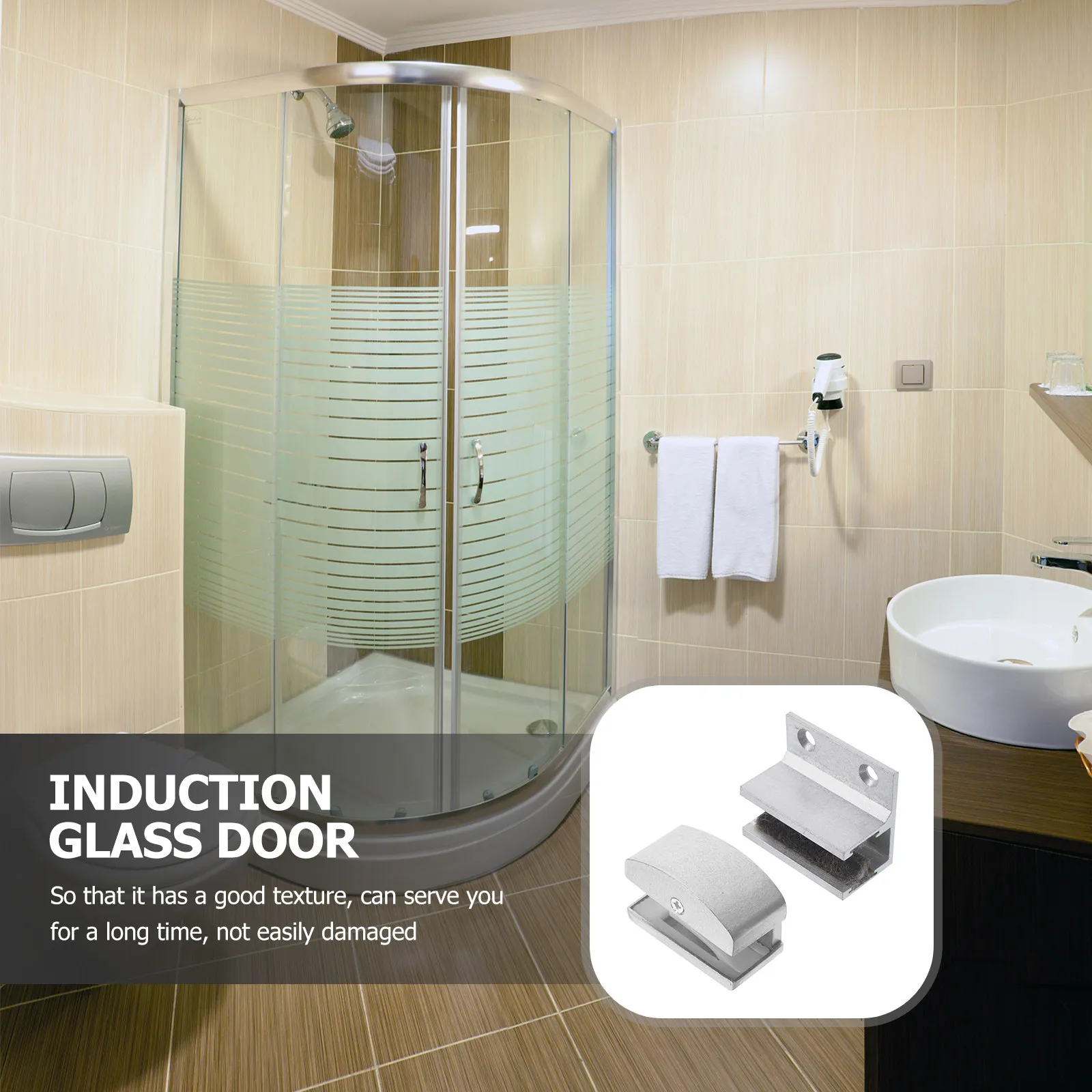 2Pcs Shower Door Guides for Sliding Glass Doors 5-14Mm Thickness Aluminum Alloy Rust-Free Sturdy Bottom Guide Track Bumper