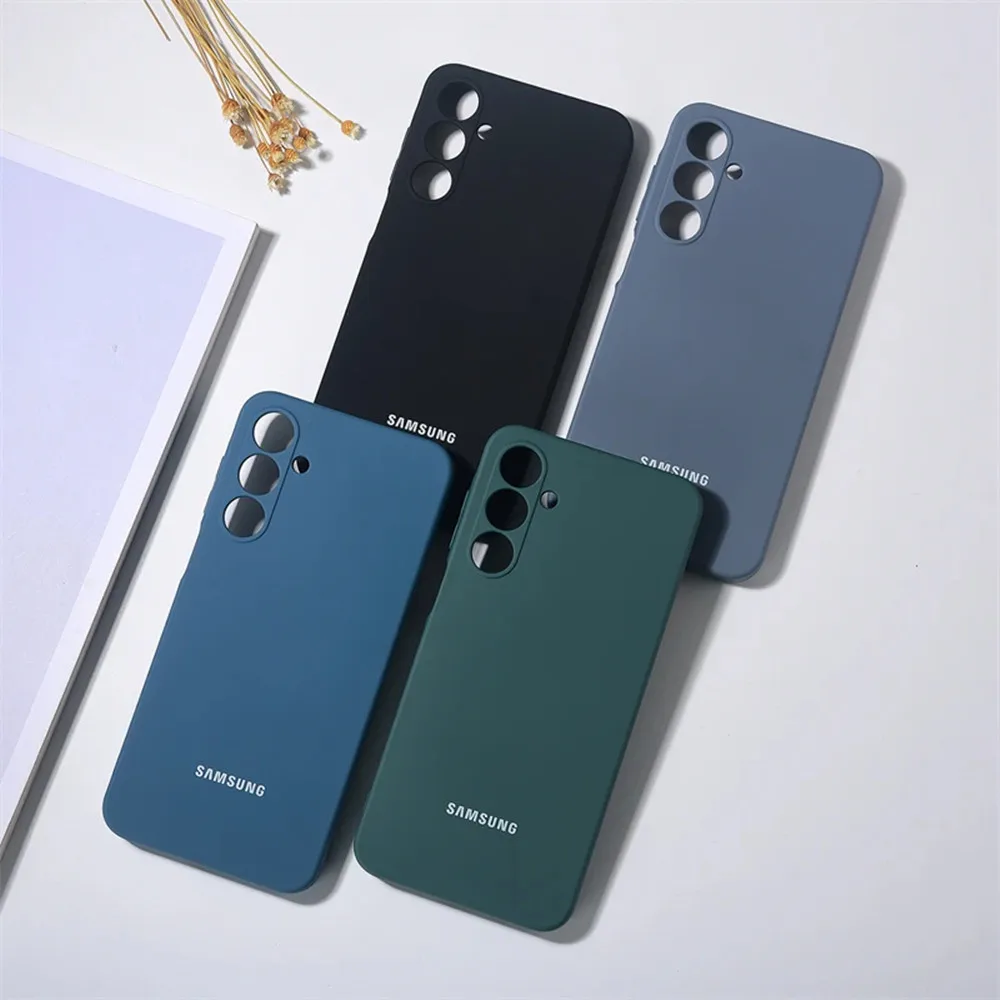 Samsung Galaxy A55 A36 A56 5G Liquid Silicone Case Full Protective Cover Soft TPU Phone Bumper For Galaxy A16 A15 Funda Coque