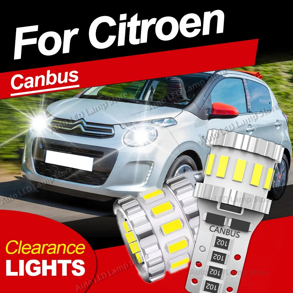 

2pcs T10 W5W Led Canbus Bulbs 6000K 12V Clearance Lights For Citroen C1 C2 C3 C4 Grand Picasso C5 Aircross Cactus C6 C8