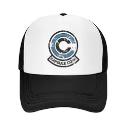 Capsule Corp Mesh Baseball Caps Unisex Hip-Hop Trucker Hat Anime DBZing Dad Hat Adjustable Racing Cap Autumn Trucker Hats