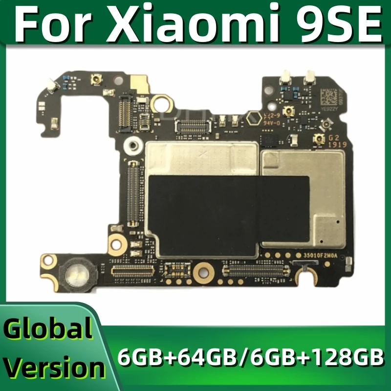 Motherboard MB for Xiaomi Mi 9SE, 100% Unlocked Logic Board, 64GB, 128GB, Original Mainboard, Global Version