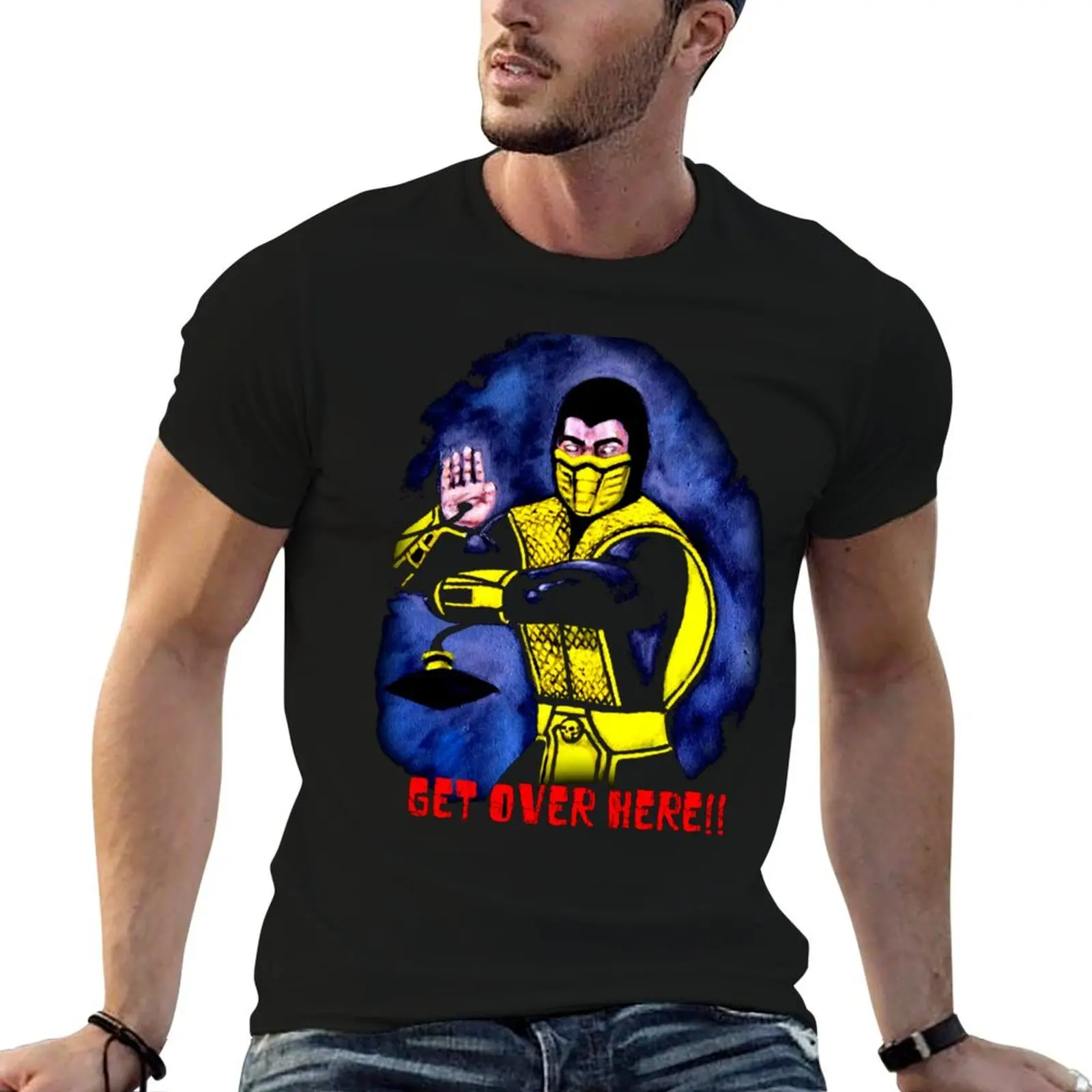 

Mortal Kombat Scorpion T-Shirt man tshirt t shirts for man slim fit t shirts with prints T-shirt