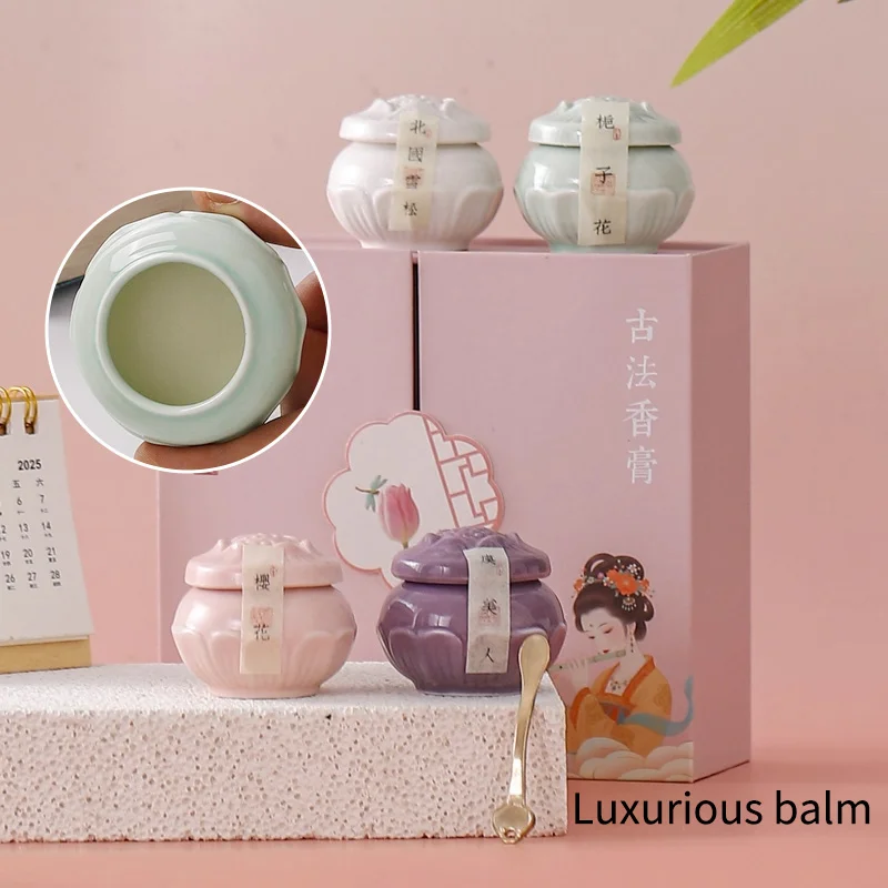 

Porcelain Solid Perfume Paste Chinese Traditional Method Perfume Rose Fragrance Osmanthus Fragrance Fragrances Deodorizing