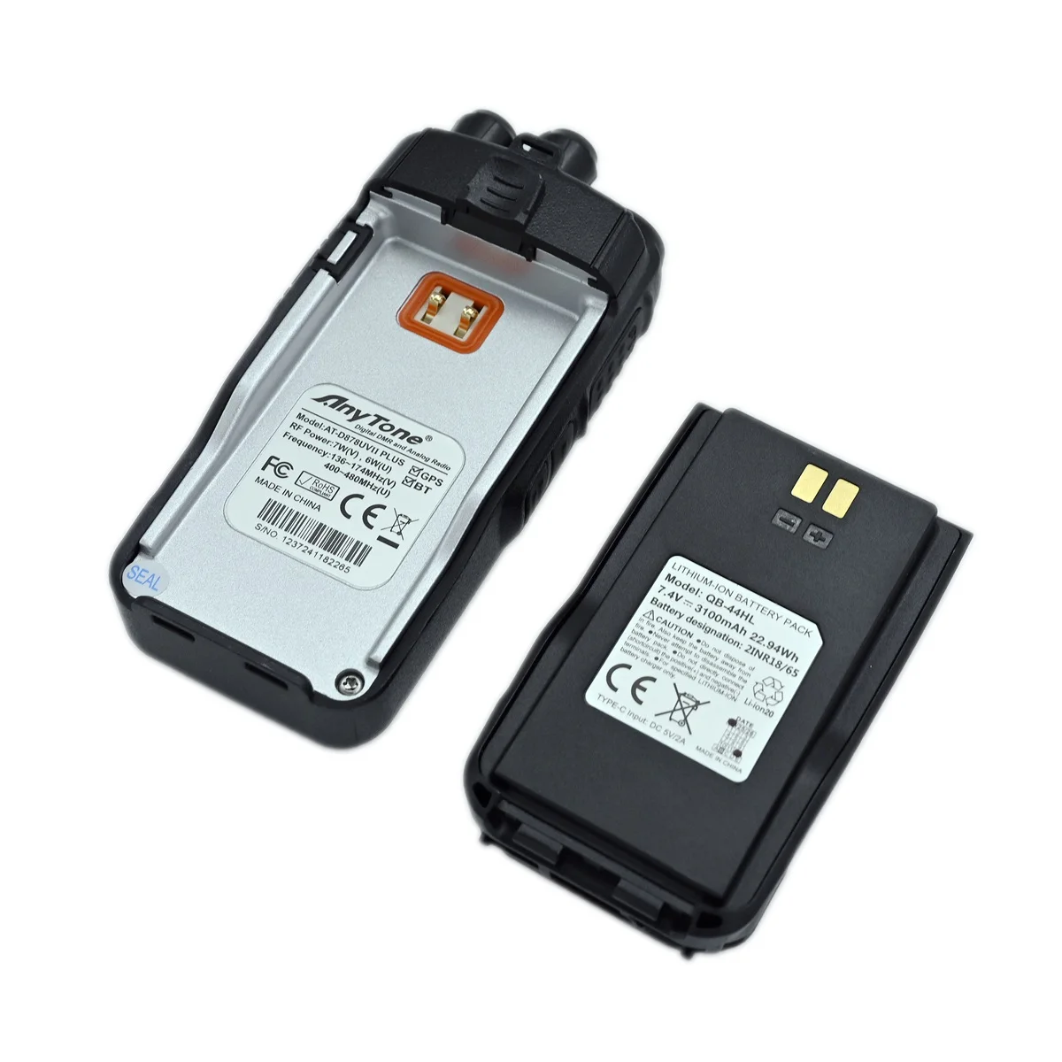 AnyTone AT878UVII Plus Two Way Radio Professional DMR & Analog FM APRS GPS Bluetooth Recording Wireless HAM Transceiver