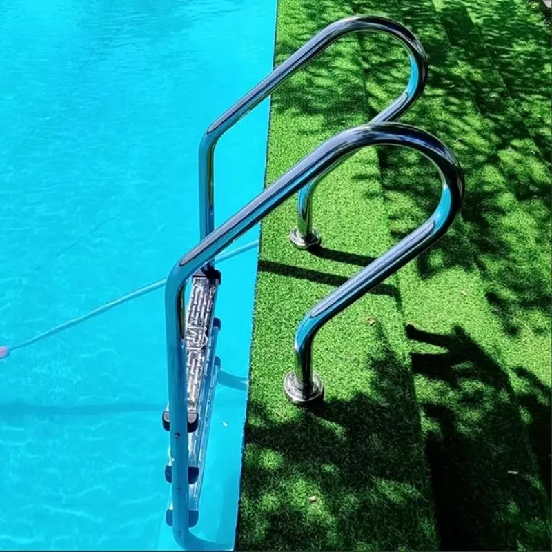 Stainless steel 2-pedal non-slip swimming pool ladder can be customized