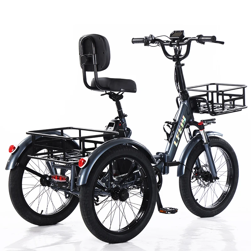 3 Wheel Folding All Terrain Electric Tricycle Adults 48V Fashion Electric Bike Removable Battery Waterproof And Anti-Theft