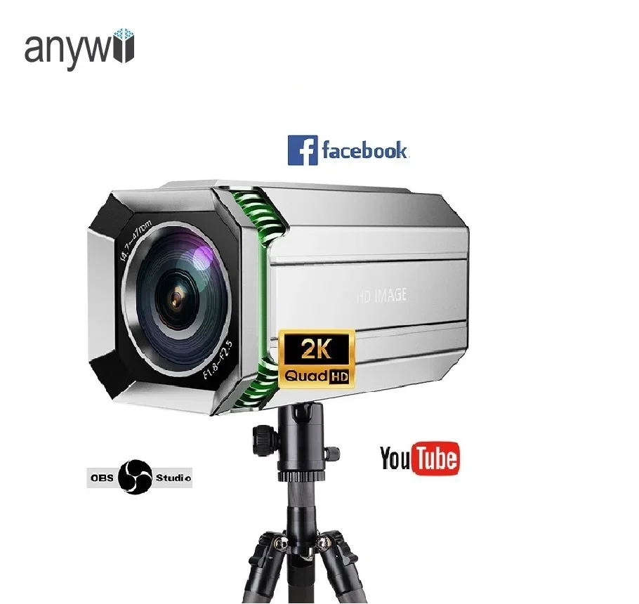 

Anywii Chinese Factory 2k Conference Facebook Youtube Live Stream Cameras Live Streaming Recorder Camera