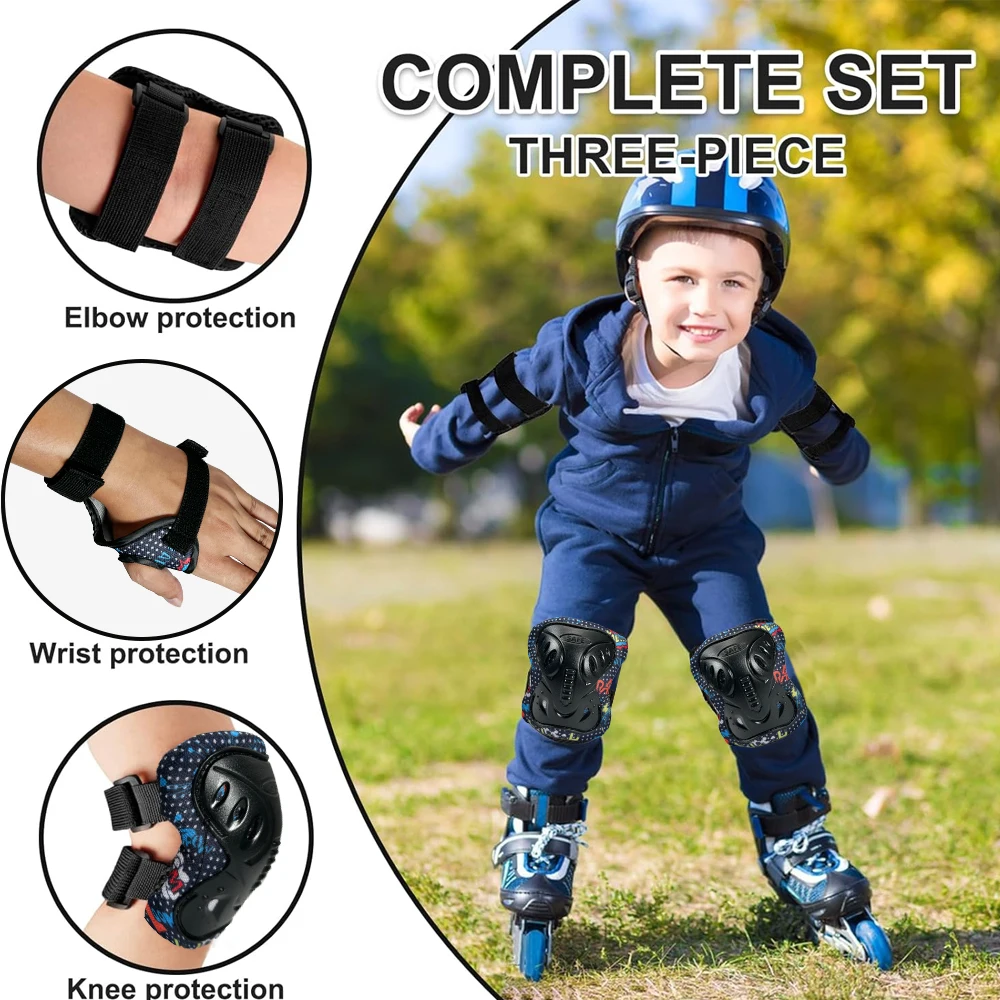 

Наколенники 6 в 1, регулируемые налокотники для малышей, комплект защитного снаряжения для катания на роликовых коньках, скутеров, езды на велосипеде