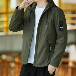 Men's Jackets Waterproof Military Hooded Jacket Windbreaker Outdoor Camping Sports Coat Male Clothing Thin Overcoat 5XL 6XL 7XL