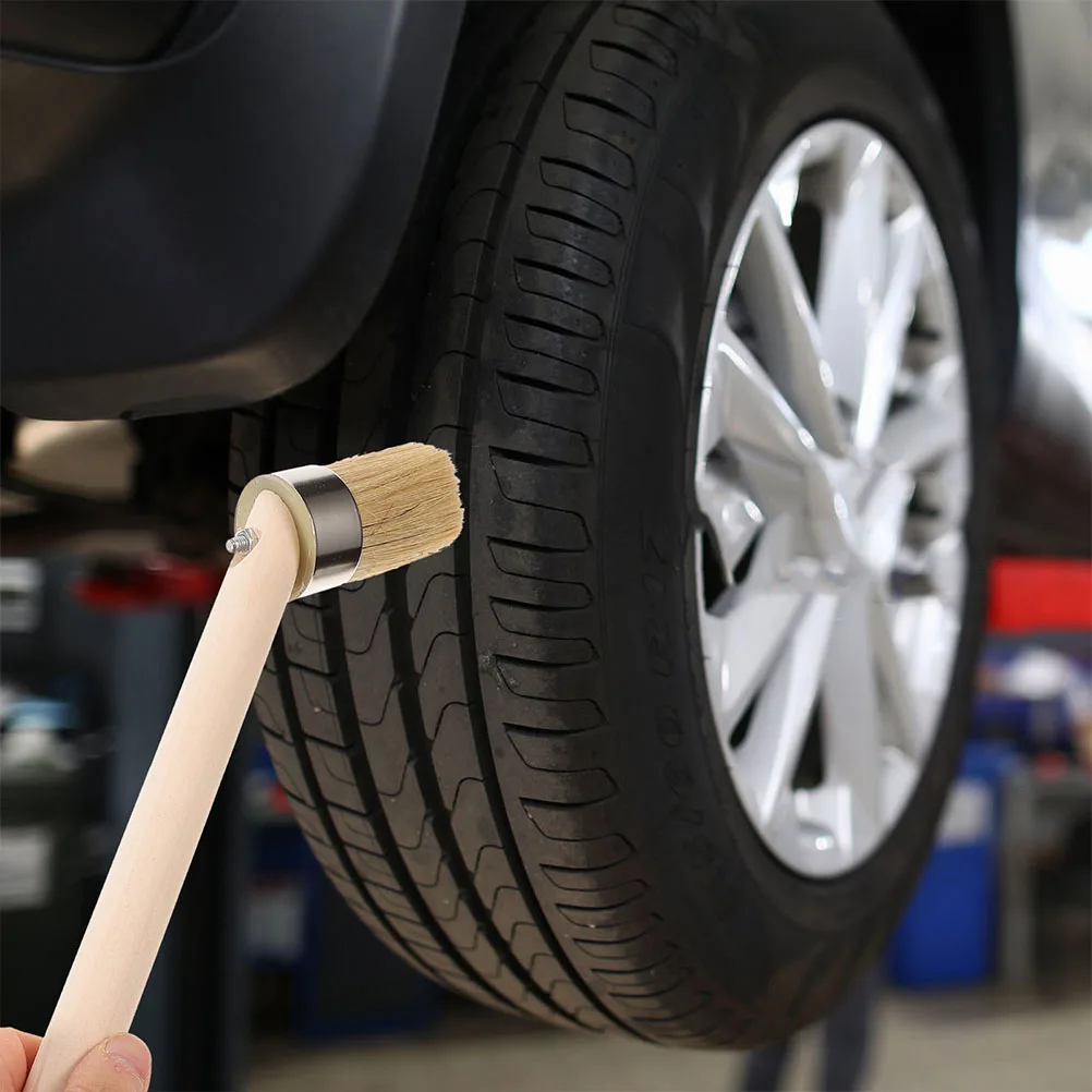 

Bent H Tire Brush 25cm Car Maintenance Durable Materials Ergonomic Design Tire Repair Tools Wheel Grease Lubrication
