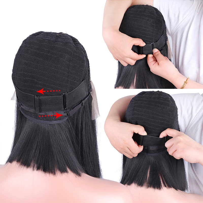 Plussign-gorro de peluca elástico sin pegamento con mapa de línea para hacer peluca, más fácil de coser en el cabello, gorro tejido estirable, forro de peluca