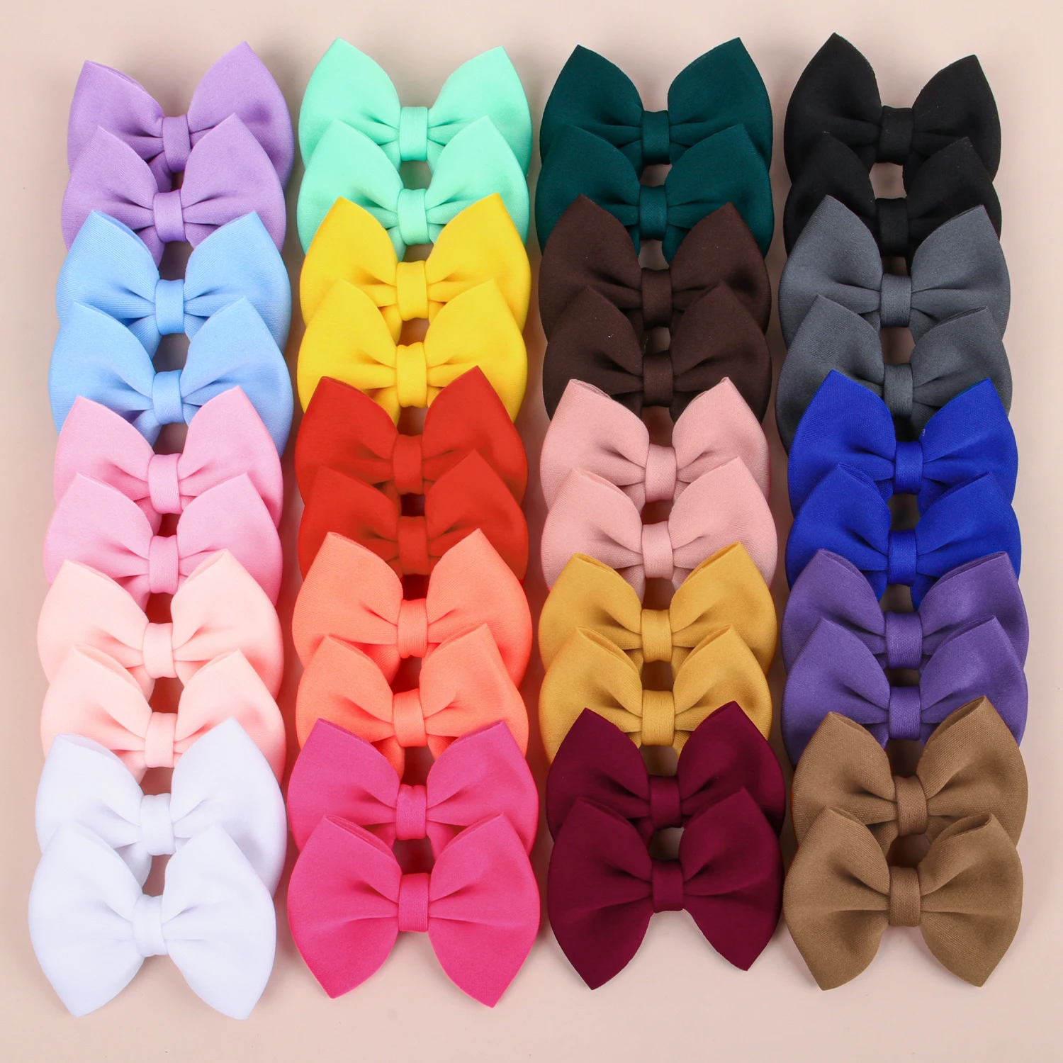 10pcs Fabric Hair Bows Hair Clips For Baby Girls 3inch Hair Bows Hairpins Barrettes Headwear Kids Children Hair Acesssories