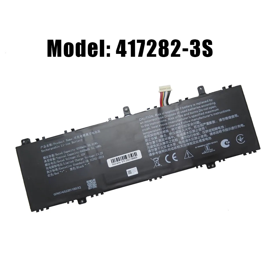 

Model 417282-3S Laptop Battery 11.55V 4330MAH 50.01WH 10PIN 9Cable New
