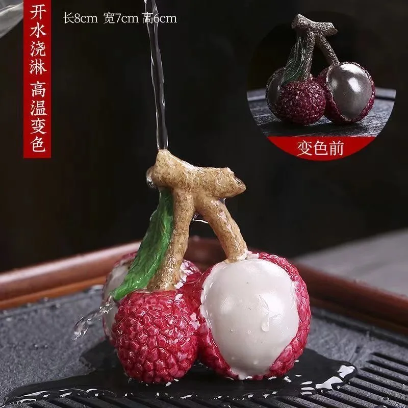 Resin Golden Toad Tea Pet Creative Gold Green Lucky Water Tea Pet Tea Tray Red Color Changing Tea Pet Tea Pet Ornaments