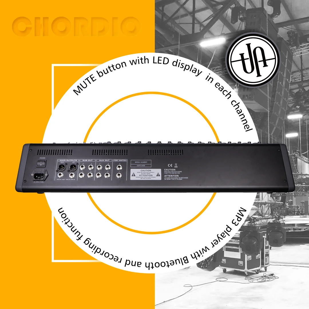 CF-18 معدات الصوت المهنية Dj تحكم وحدة التحكم خلاط المزدوج 99 تأثيرات DSP أربعة مخرجات AUX 16 مدخل MIC