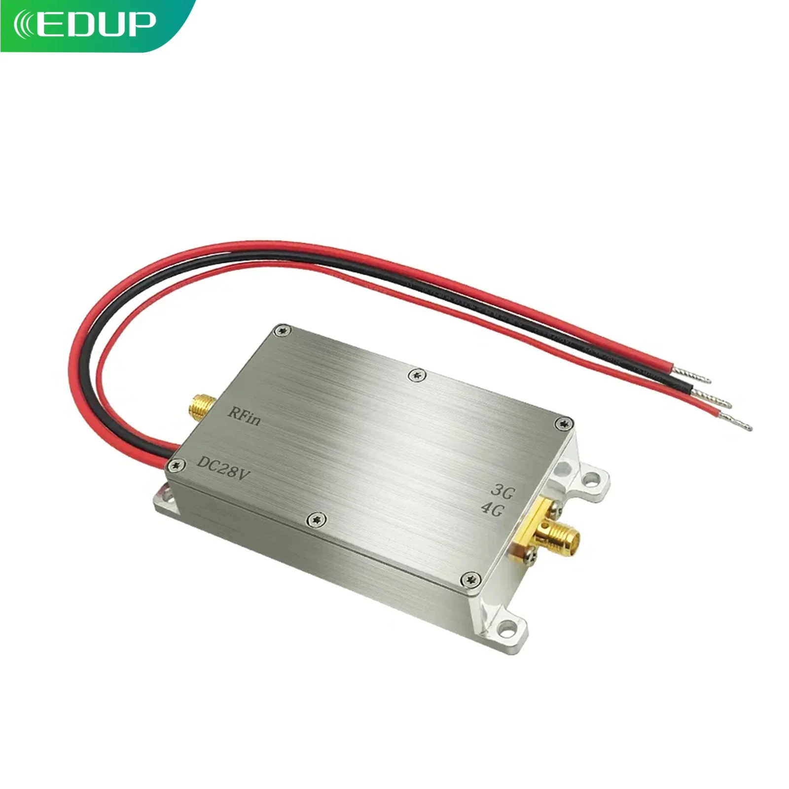 EDUP AB082 Wideband RF Power Amplifier Module 38dB Gain 40dBm Output 24-28V 8V PLUS 2V RF Signal Booster