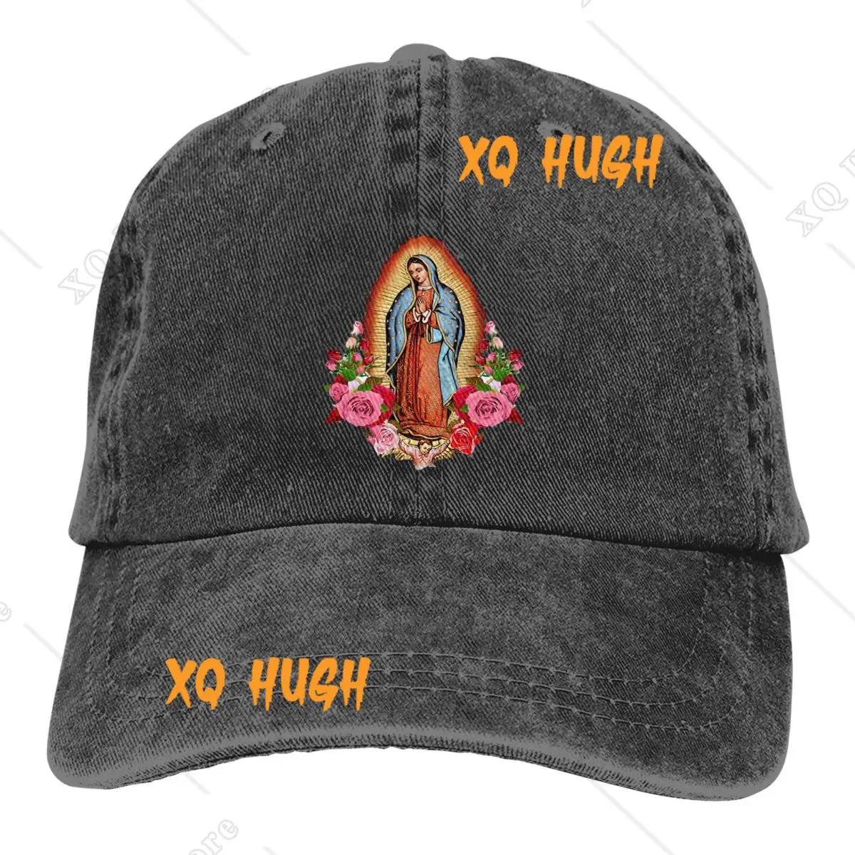 La Virgen De Guadalupe Unisex Baseball Cap Washed Cotton Cap Vintage Casual Outdoor Sports Hat