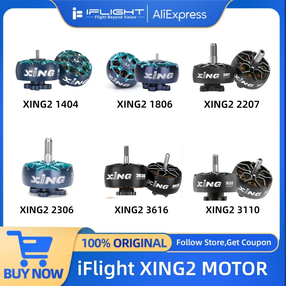 iFlight XING2 1404/1806/2207/2306/3616/3110 FPV-Motor für RC-Drohnen DIY-Drohnen Ersatzteile RC-Quadcopter-Teile