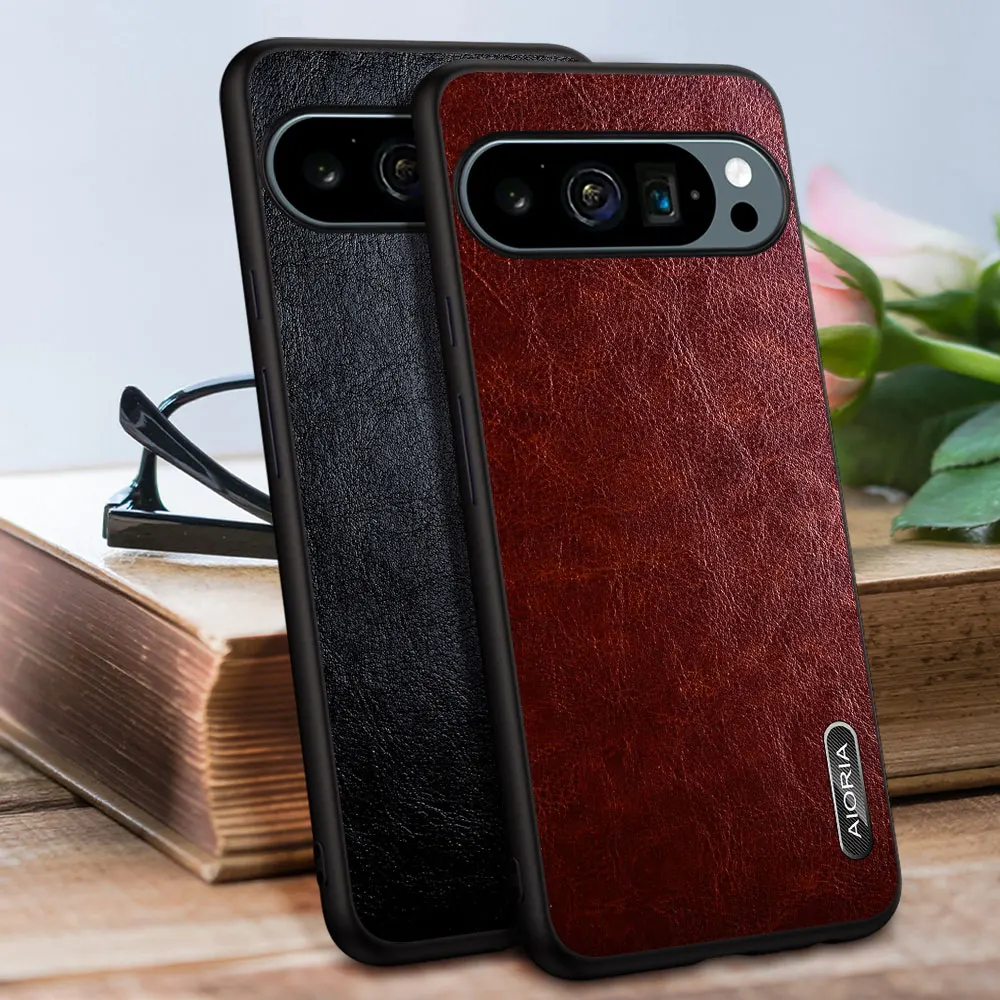 Case for Google Pixel 9 Pro XL 5G wood Like TPU silicone PC wood pattern PU leather skin covers for Google Pixel 9 Pro case