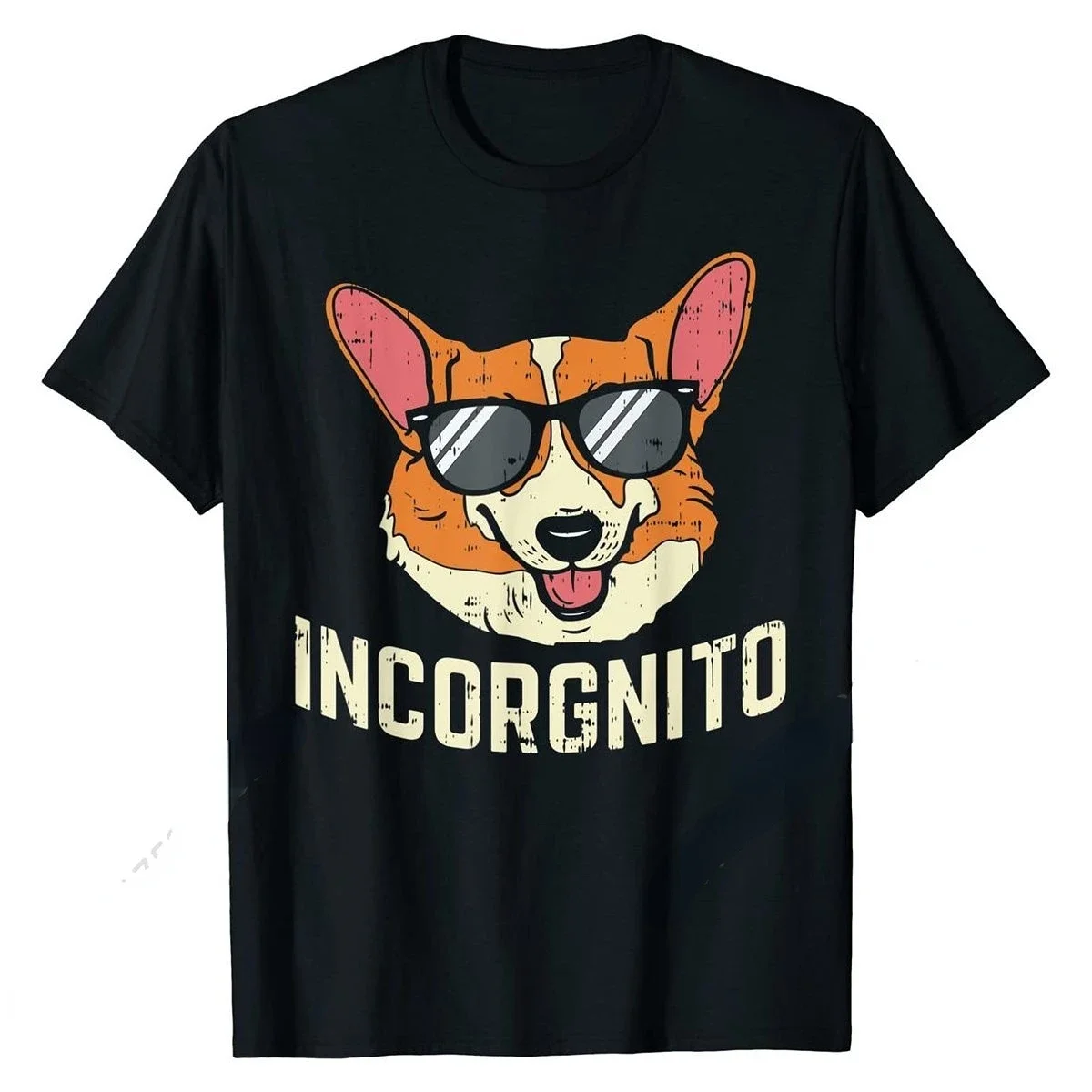 Incorgnito Shirt Funny Welsh Corgi Face Dog Pun Lover Gift TShirt  Men T Shirt Summer Tshirts  Simple Style hip hop dropshipping