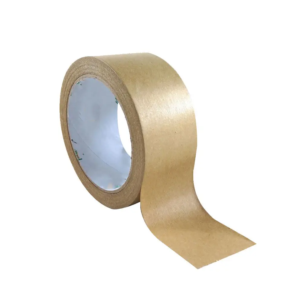 60Mm Kraft Paper Tape Self Adhesive No Warping Edge High Tack Decorative Tape for DIY Gift Wrapping Packaging and Craft Use