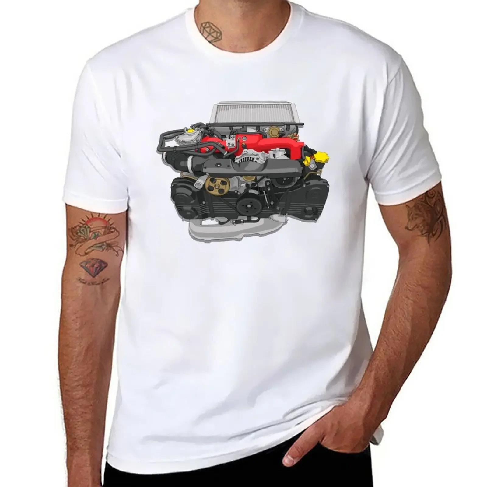 New EJ20 Engine T-Shirt anime clothes cute tops essential t shirt outfits for men