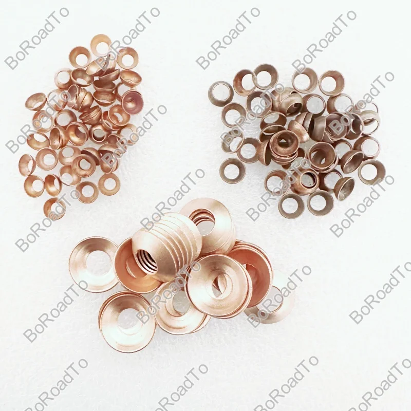 50PCS High Pressure Pipe Nest Copper Pad Cone Gasket for Oil Tube Anti Leaking