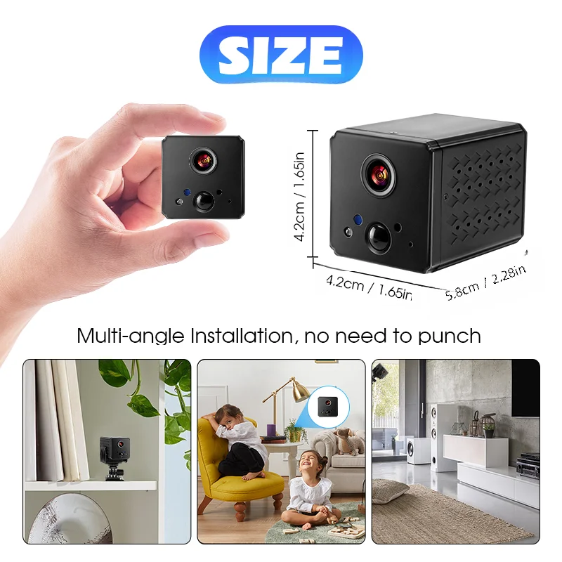 Telecamere per visione notturna Full HD Full Color scansione Bluetooth telecamere WiFi Quick Link 4G/WiFi PIR telecamere a lunga durata a bassa