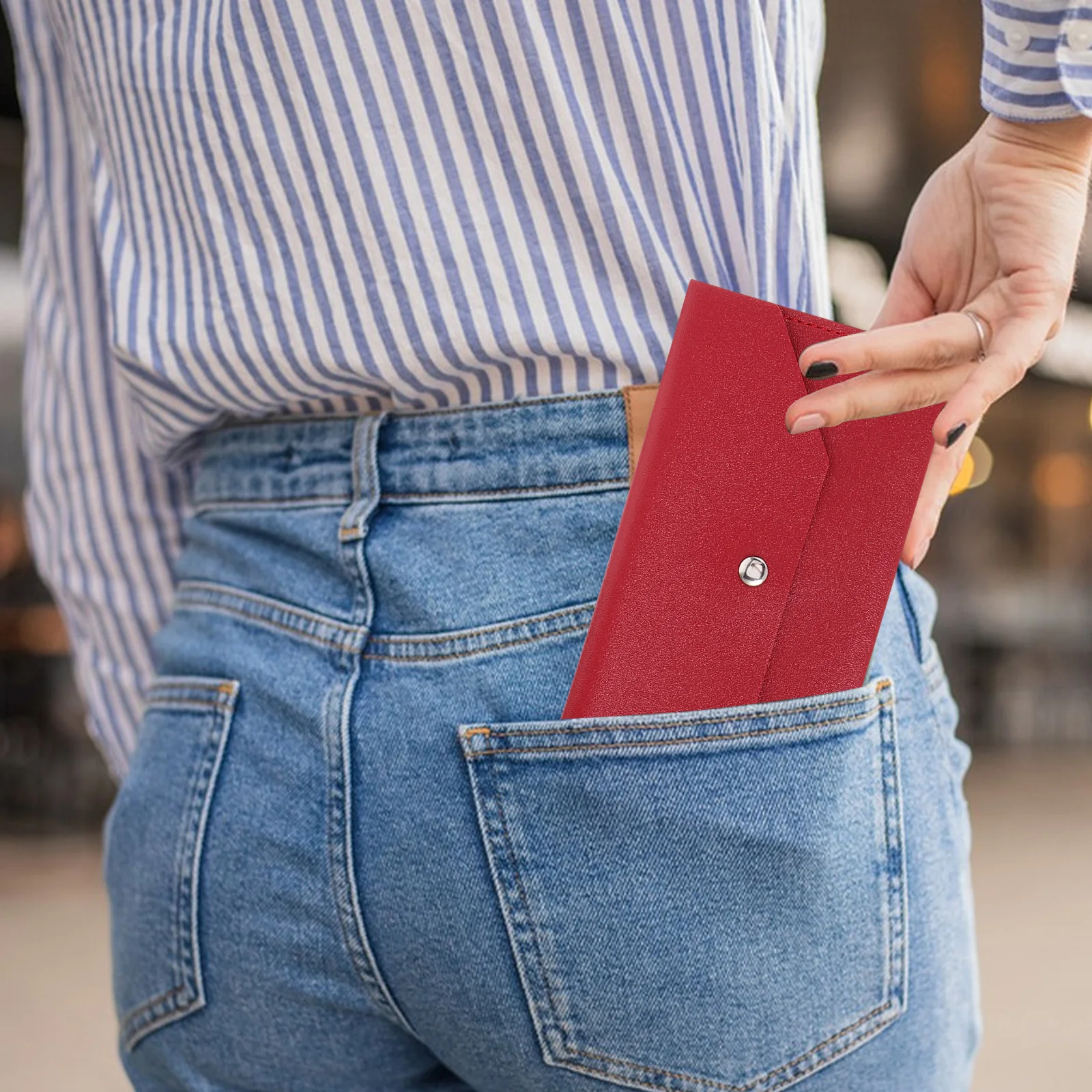 4Pcs Small Card Wallet PU Clutch Wallet for Men Women Multi Card Holder Envelope Design Cash Pouch Organizer Daily Essential