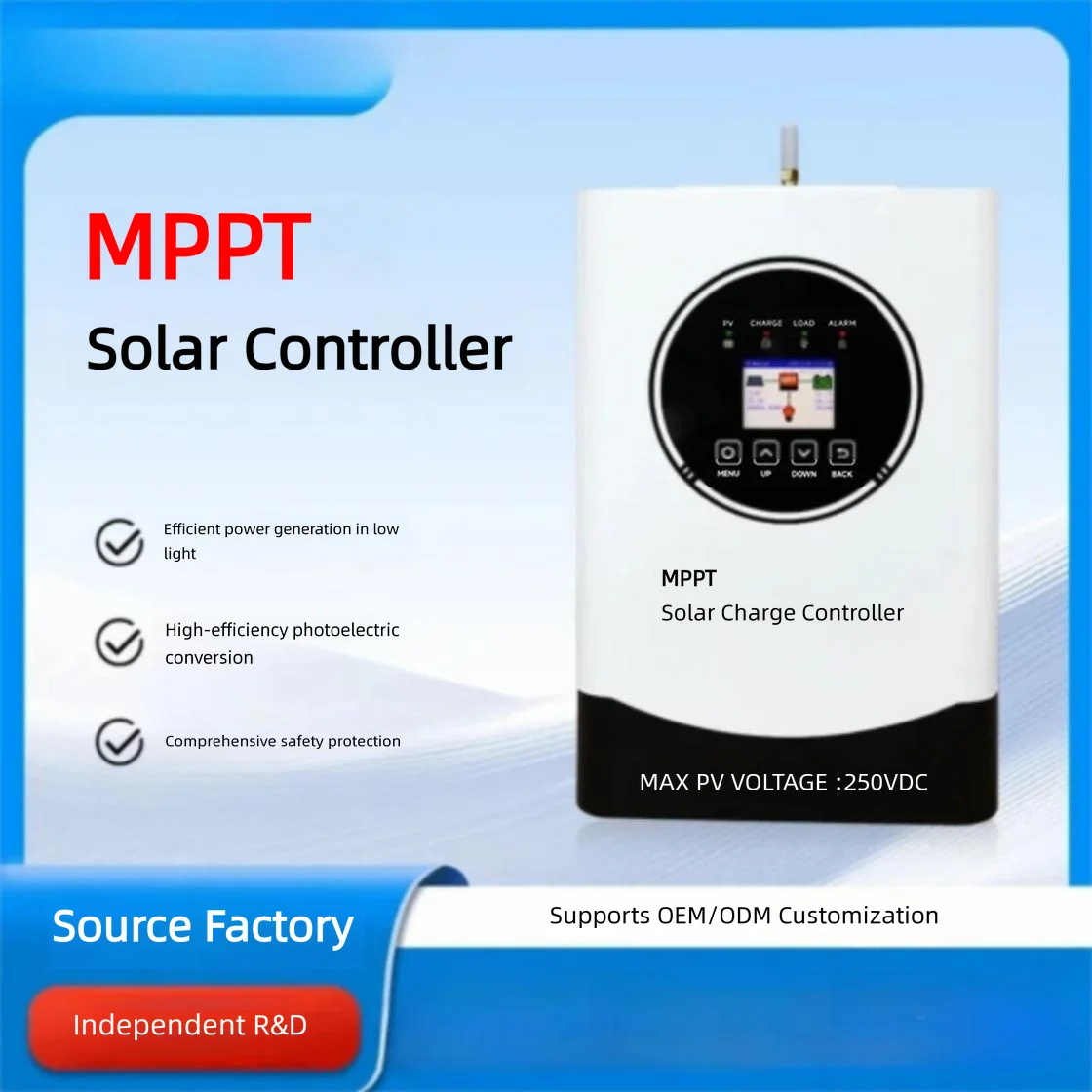 New MPPT Solar Charge Controller 60A 80A 100A PV Panel Regulator for Off Grid Solar System 12V 24V 48V Battery Bank