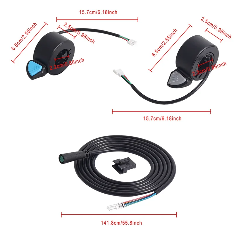 A51Q-For Kugoo Kirin S8 Pro أجزاء السكوتر الكهربائي-وحدة تحكم بدون فرش 36 فولت 350 وات، ضوء لوحة القيادة، مجموعة كاملة للخانق #5