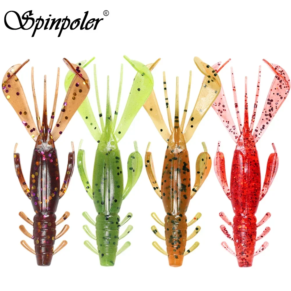 Spinpoler Weiche Garnelen Angeln Köder Silikon Köder 6,5 cm Peche Getriebe Swimbait Ned Rig Wobbler Süßwasser Salzwasser Tackle 6 teile/beutel