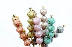 6mm Round Czech Glass Beads spacers Opaque Jewelry Making Firepolished Bead 10PCS (CGB-B)