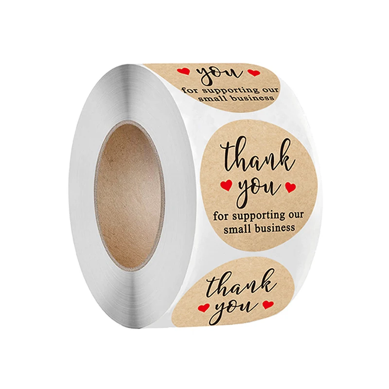 500 قطعة/لفة ورق ملصقات ذاتي اللصق شكرًا لك عناصر لاصقة تصنيف اسم ملصقات مغلف السدادة تسميات شخصية #2