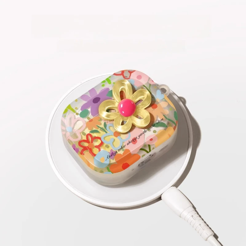 

Three-dimensional Shape Flower Earphone Case for AirPods Pro3 Pro Earphone Case for AirPods 1 2 3 4 Generation Protective Case