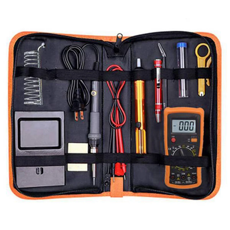 

Promotion! Constant Temperature Electric Soldering Iron 19 In 1 Set 60W Adjustable Electric Soldering Iron Set EU Plug