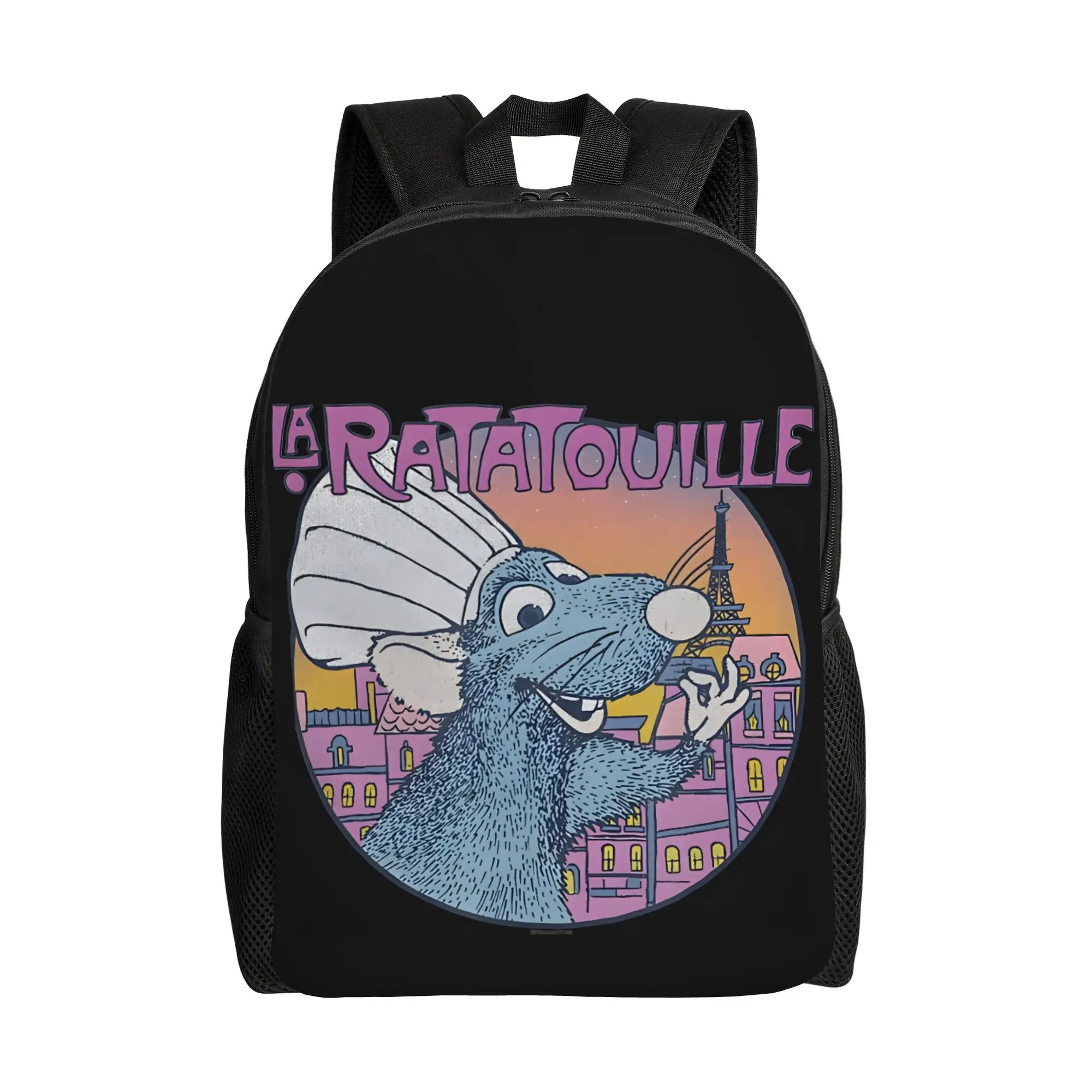 

Walt Cartoon Daypack Back to school season Ratattouille Bon Appetit Circle Sign Versatile Backpack