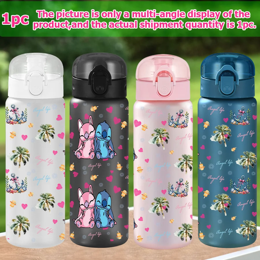 1Pc 디즈니, 미니, 스티치 인쇄 23-32oz 멀티 플라스틱 물병 휴대용 스포츠 워터 컵 생일 선물