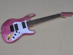 7 Strings Sparkle Pink Electric Guitar with Rosewood Fretboard,Customizable